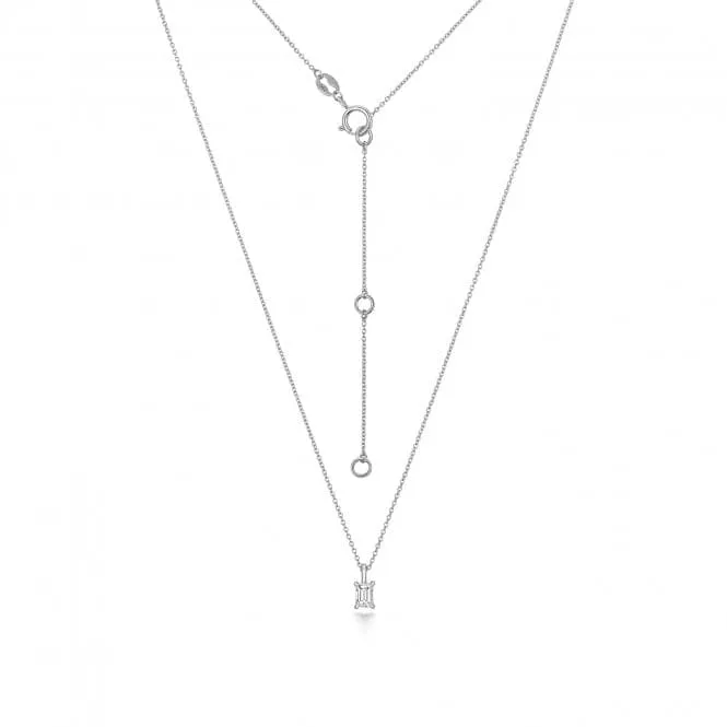 Diamond Jewellery 18ct White Gold Diamond Necklace NDQ158W