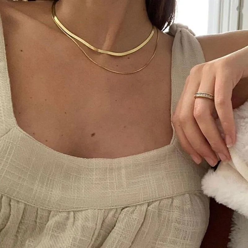 Double Layered Chains Necklace