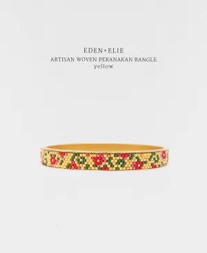 EDEN   ELIE Modern Peranakan gold narrow bangle -  yellow