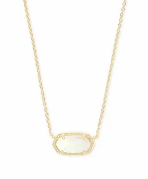 Elisa Gold - White Opal Necklace