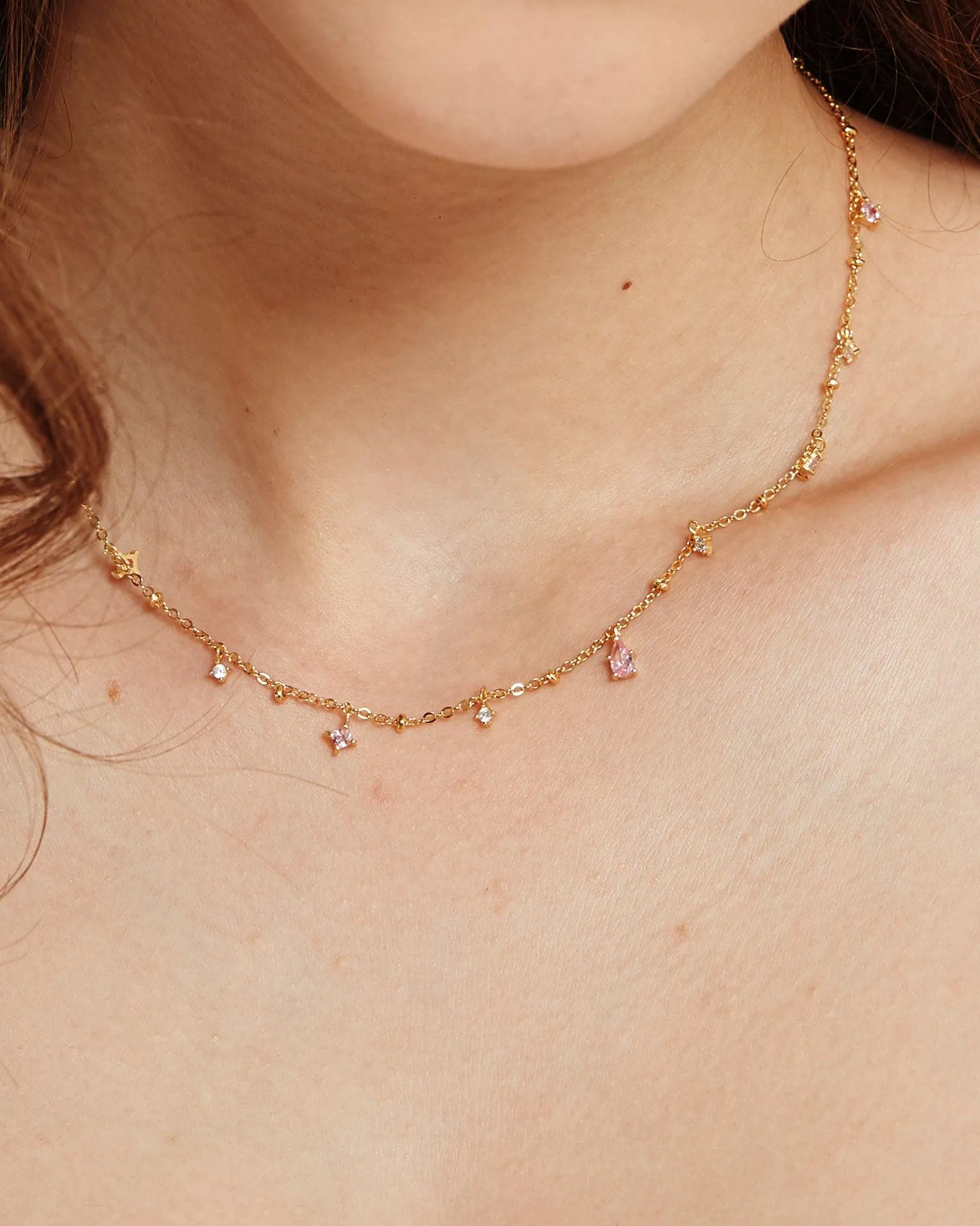 Elysee Necklace in Pink