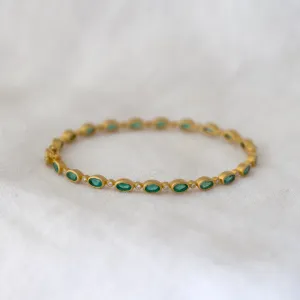 Emerald and Diamond Bangle