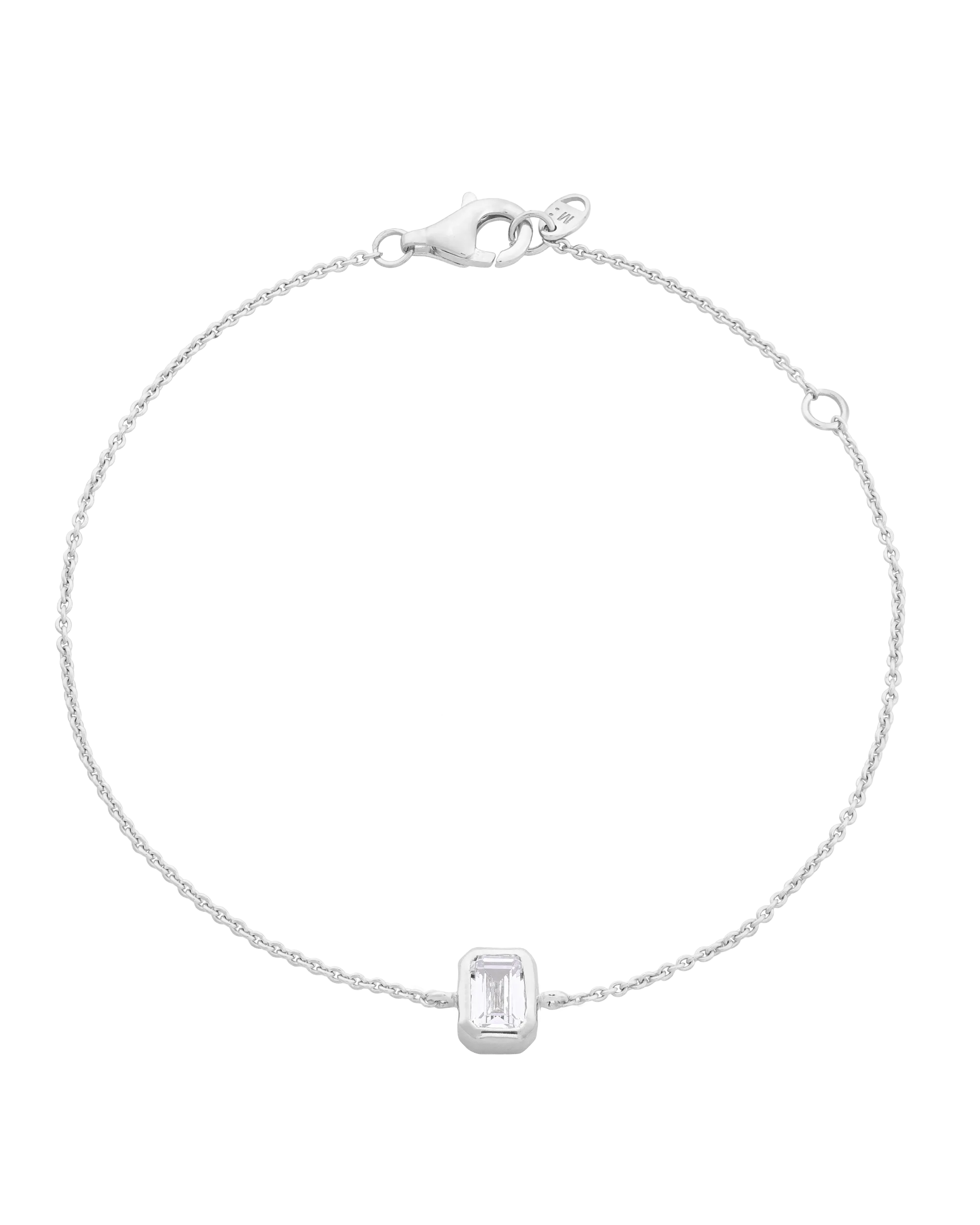 Emerald Solitaire Diamond Bracelet - 14K Rose Gold