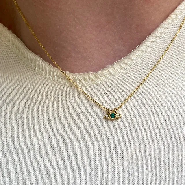 Emerald Spear Necklace (ready to ship option)*