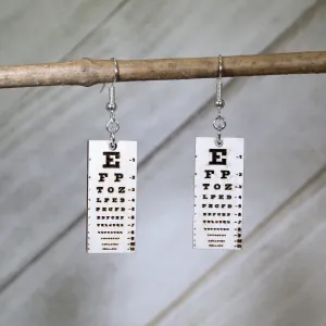 Eye Chart Wooden Dangle Earrings by Cate's Concepts, LLC