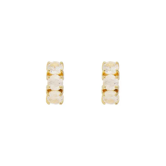 Fairley Rainbow Moonstone Huggies