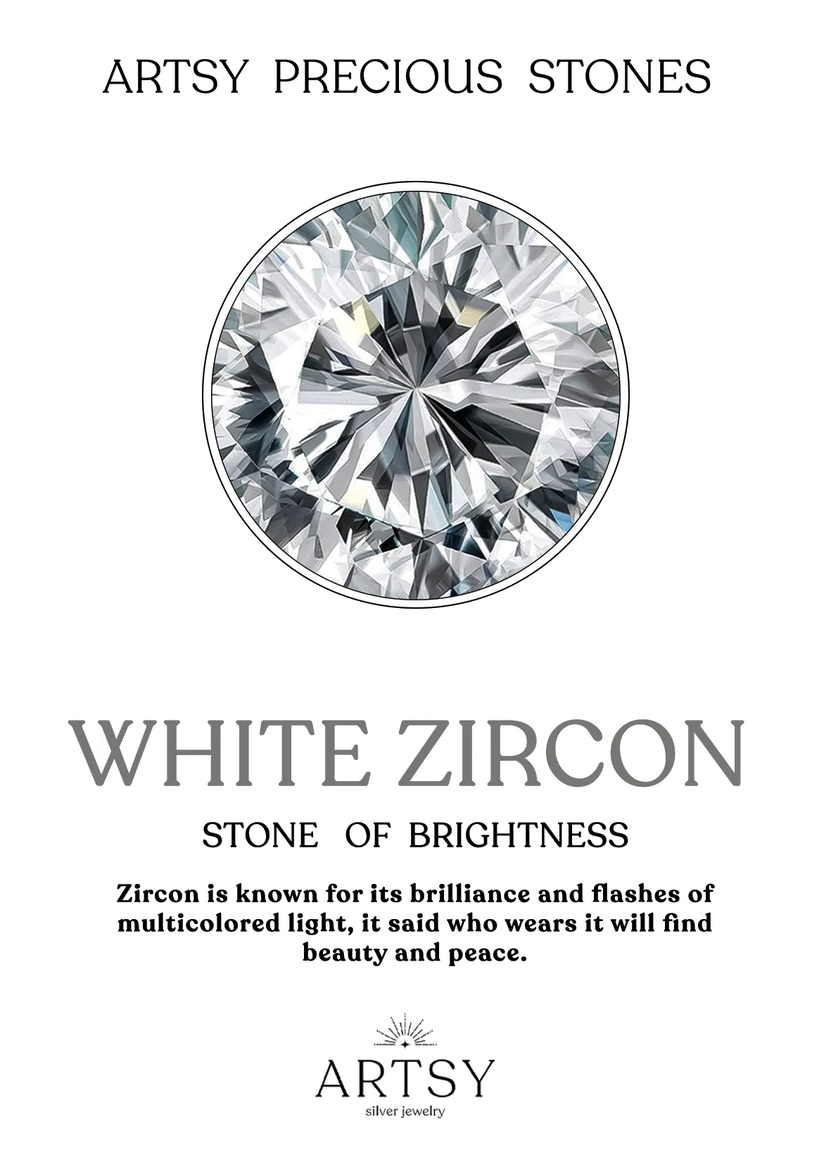 Fanned Zircon Stone Necklace Gold Plated