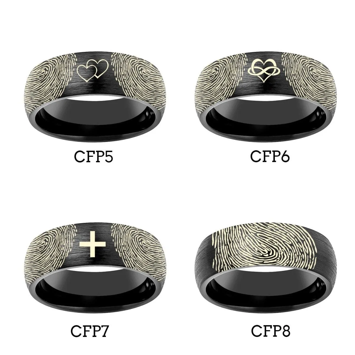 Fingerprint Ring | Mens Wedding Band, Couple Wedding Ring, Memorial Ring