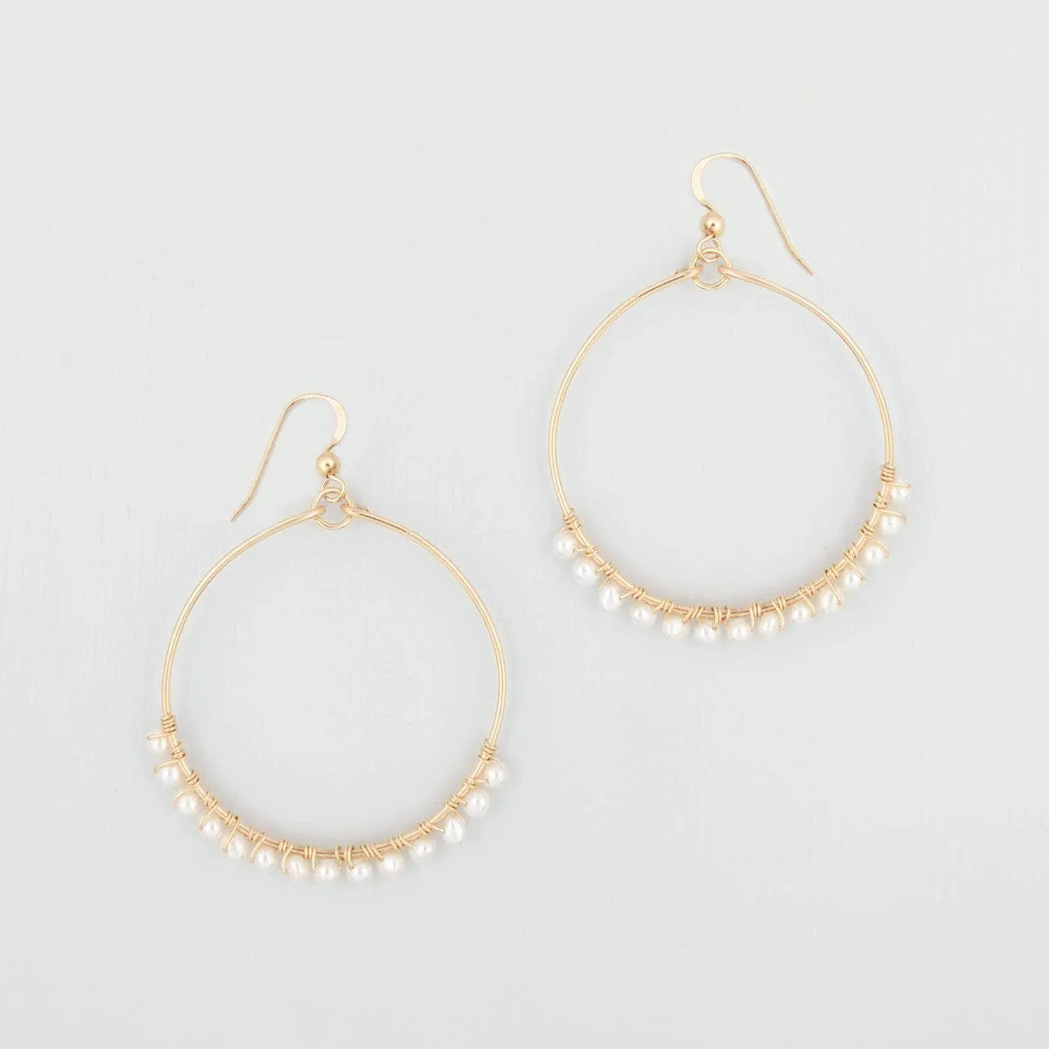 Freshwater Pearl Hoop Earrings - 'Lyla'