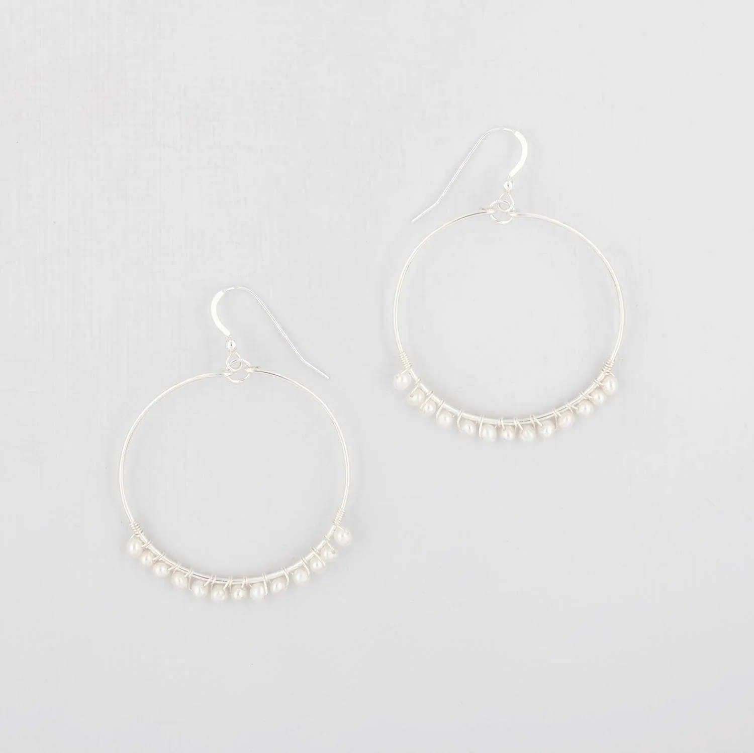 Freshwater Pearl Hoop Earrings - 'Lyla'