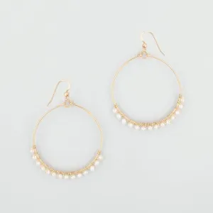 Freshwater Pearl Hoop Earrings - 'Lyla'