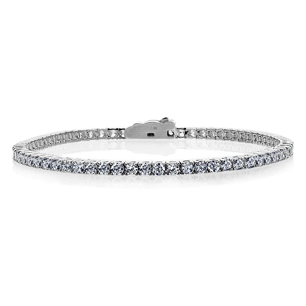 Gemstone Tennis Bracelet, Solid 14K Gold