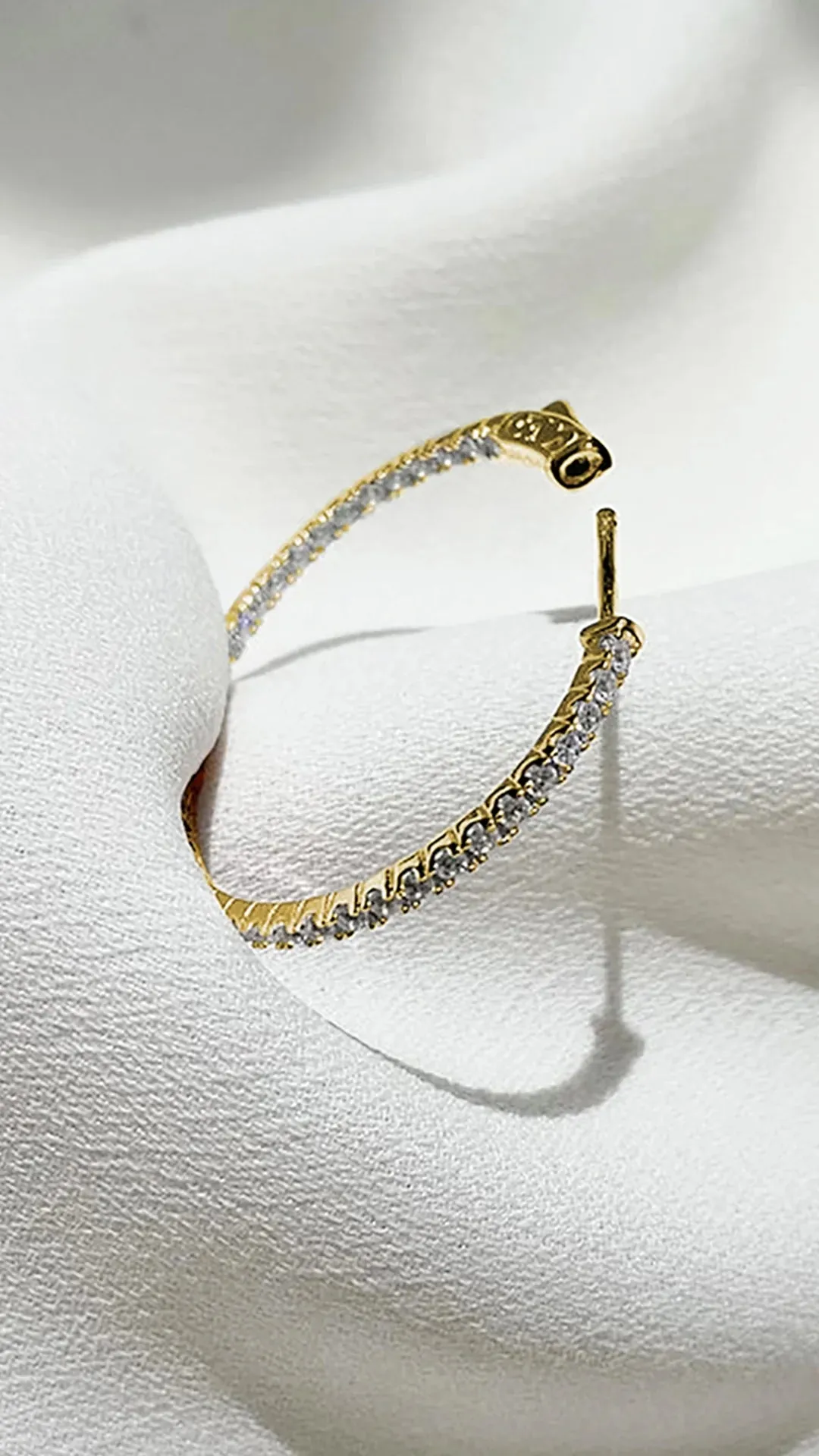 Glow Up Gold Plating Medium  Size Hoops