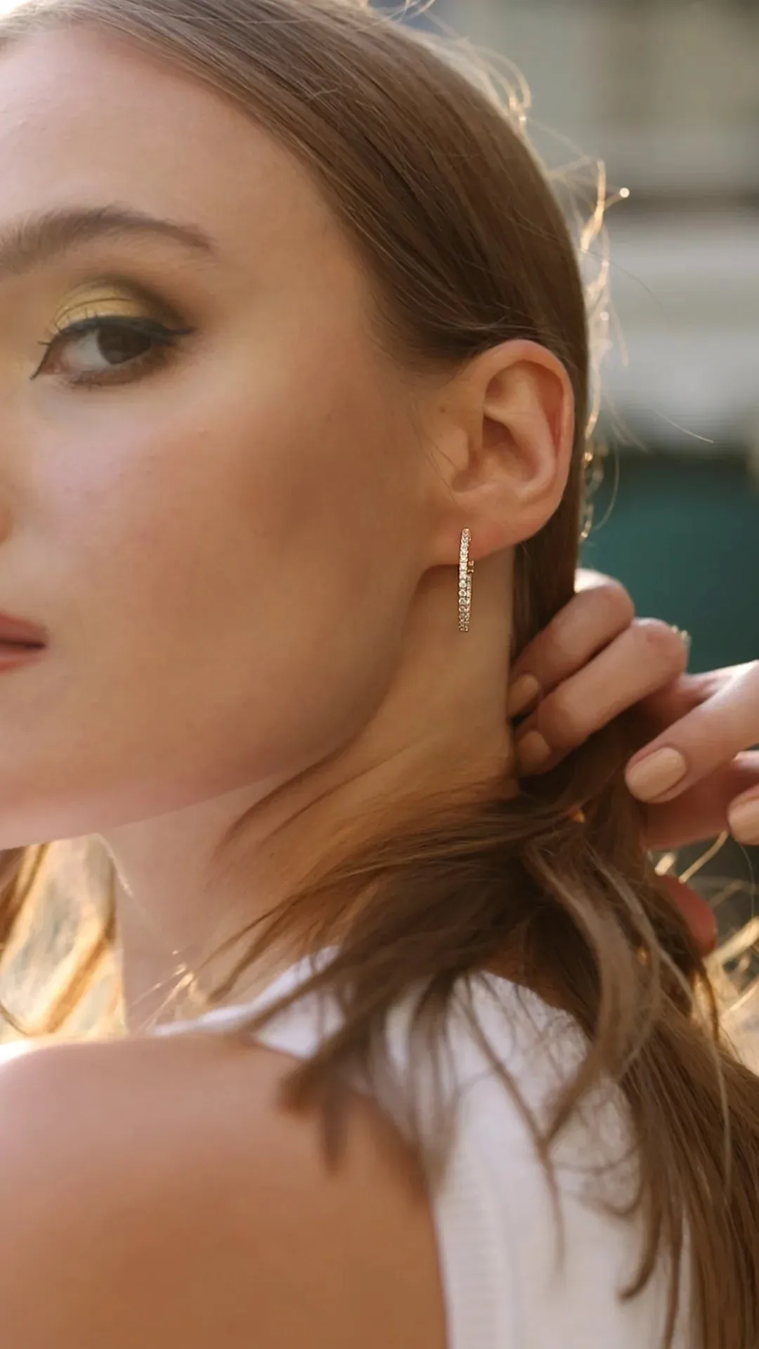 Glow Up Gold Plating Medium  Size Hoops