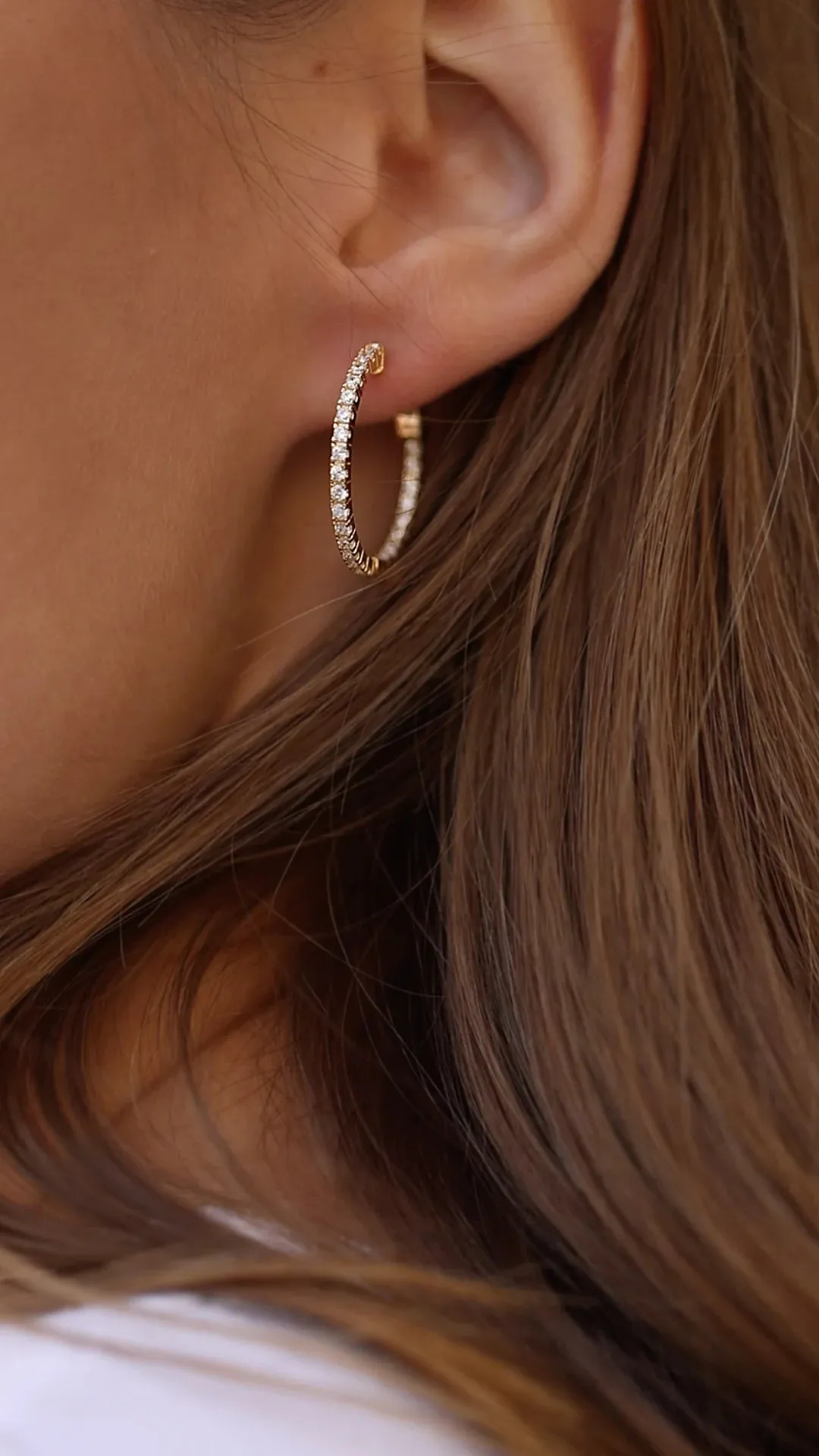 Glow Up Gold Plating Medium  Size Hoops