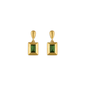 Green Tourmaline Capsa Drop Earrings