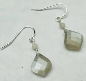 Grey Moonstone Briolettes Earrings