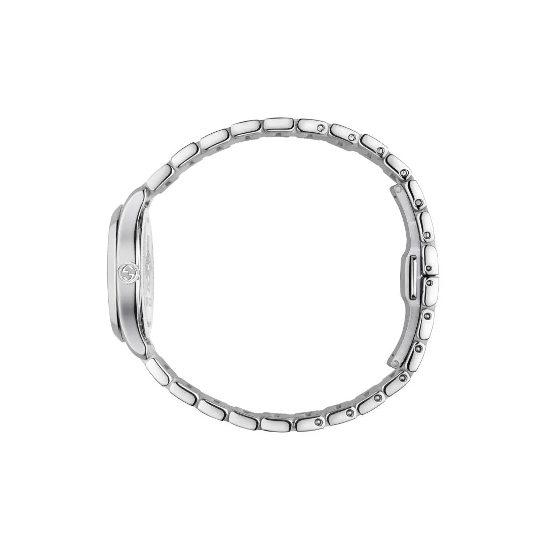 Gucci G-Timeless Stainless Steel Silver Guilloche 27mm Quartz
