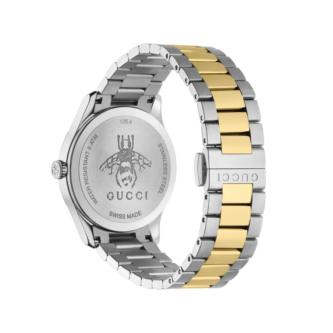 Gucci G-Timeless Two-Tone Stainless Steel Silver Dial 38mm Quartz