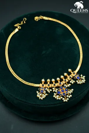 GUTTAPUSALU NECKLACE - BLUE