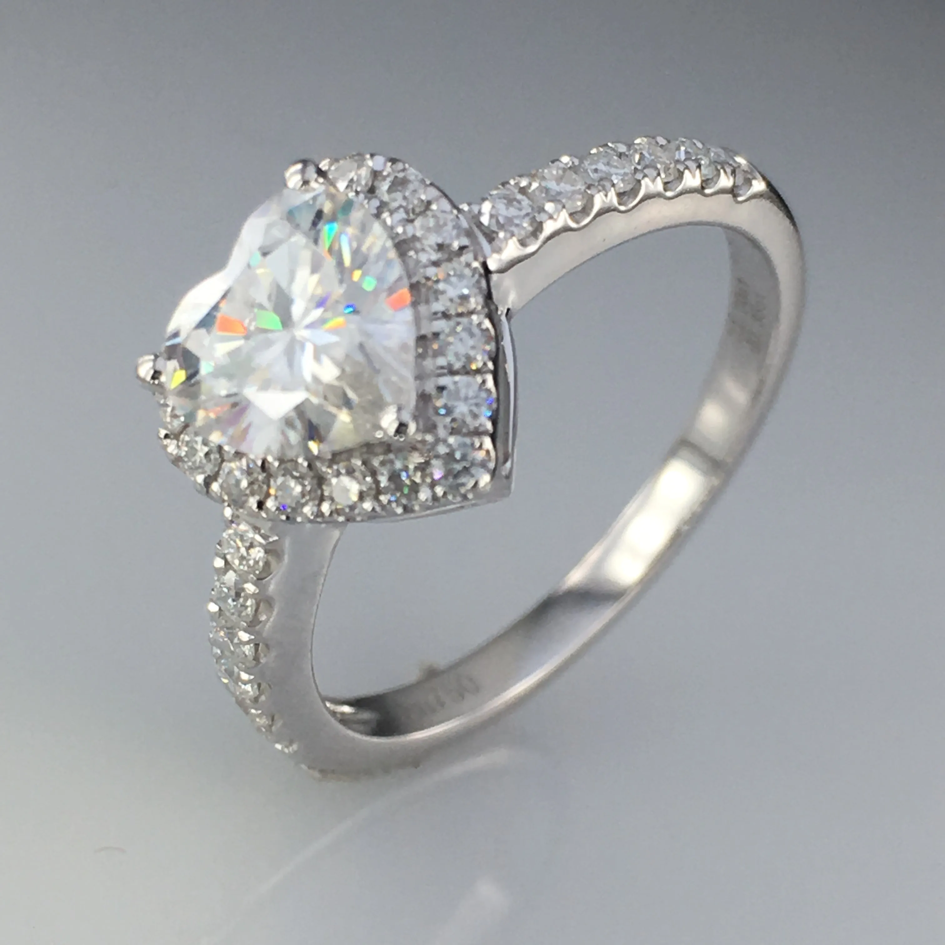 Heart Cut Wedding Engagement Ring