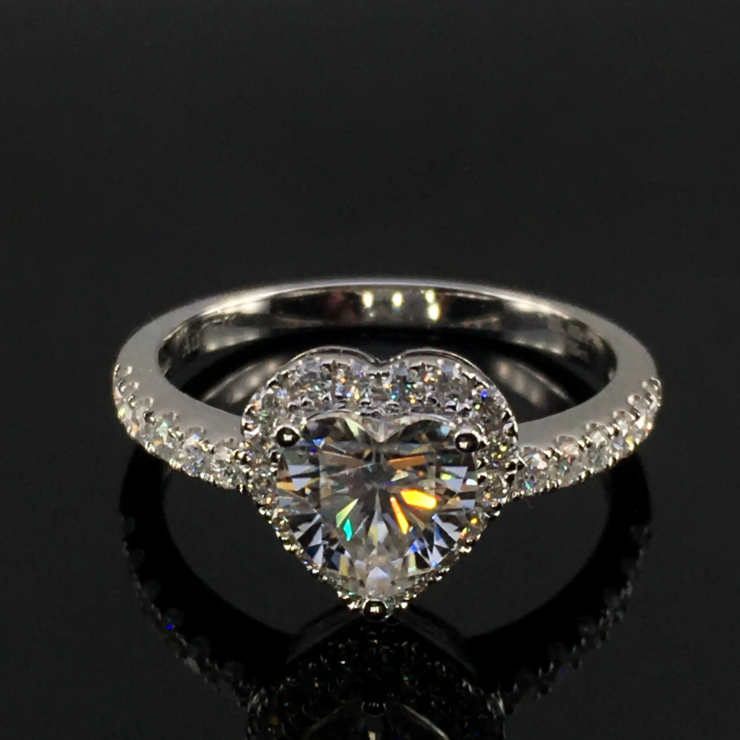 Heart Cut Wedding Engagement Ring