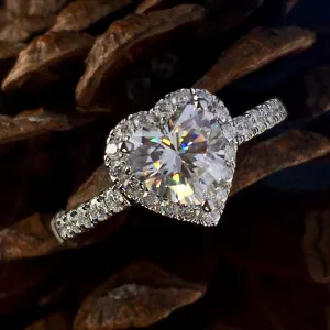 Heart Cut Wedding Engagement Ring