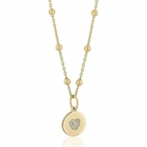 Heart Disc Necklace