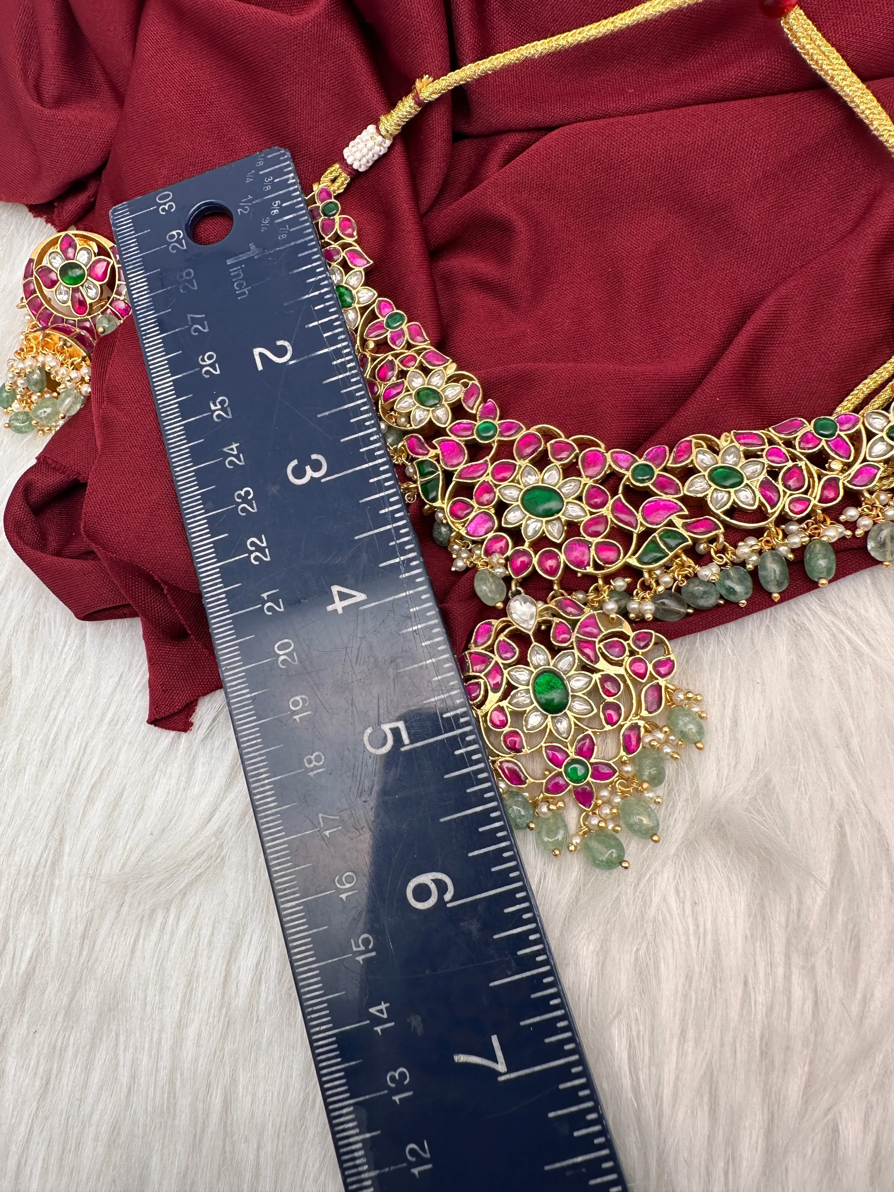 Jadau Kundan Neckline with Jhumka Earrings