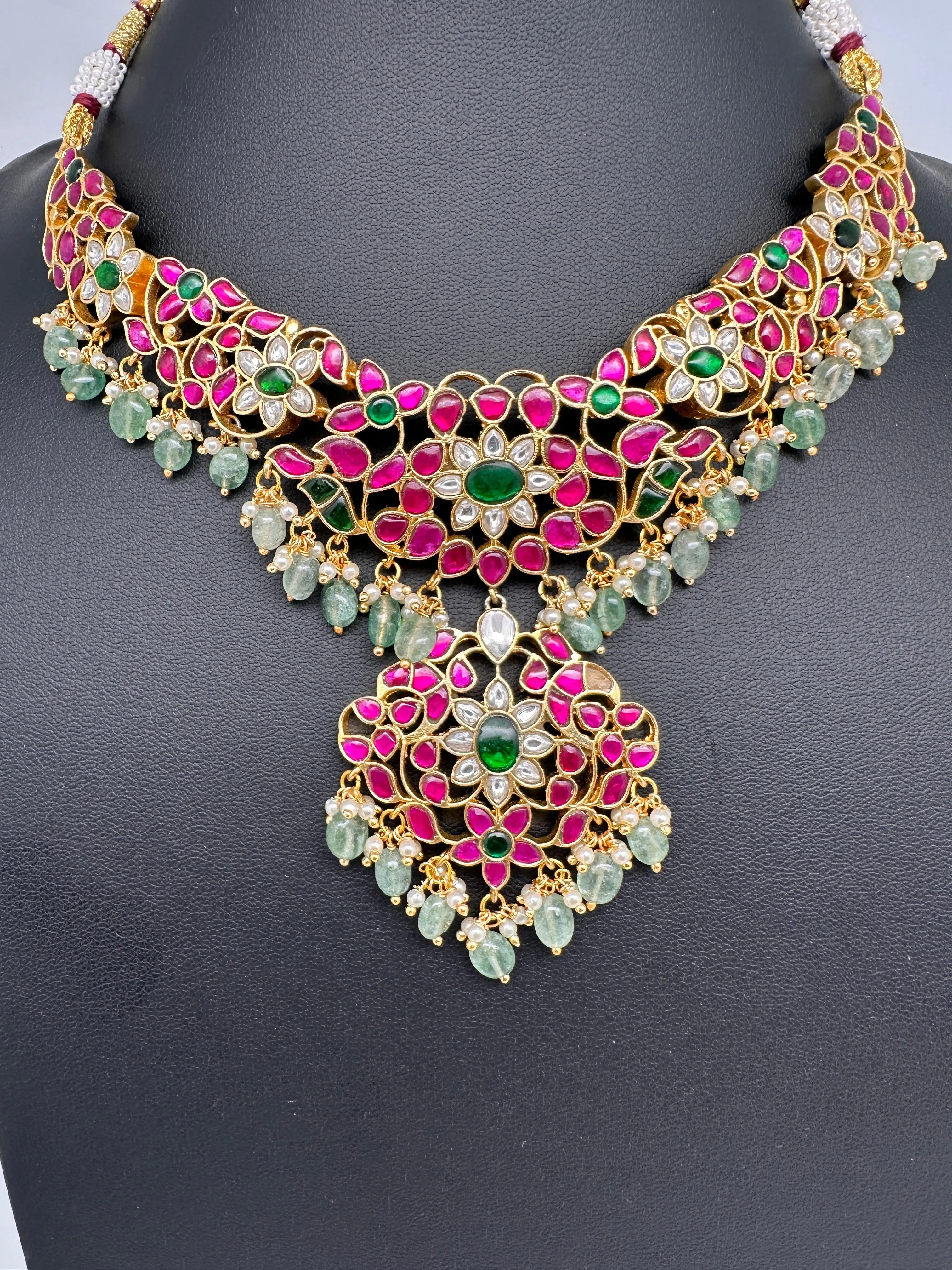 Jadau Kundan Neckline with Jhumka Earrings