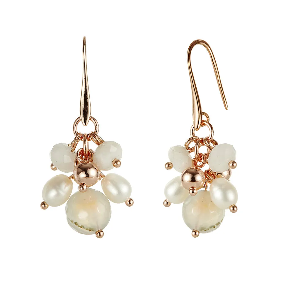 Jersey Pearl Joy Montana Agate and Moonstone Pearl Drop Earrings 1931563