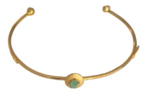 Jesse Constellation Collection Colombian Raw Emerald & 24k Gold Plated Necklace