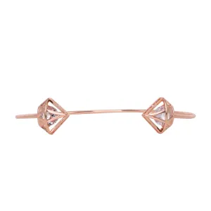 Joker & Witch Women Gem Shaped Rosegold Open Cuff