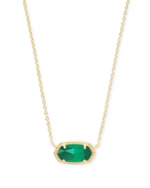 Kendra Scott Elisa Short Pendant Necklace with Emerald Cat's Eye
