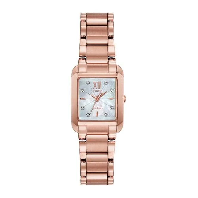 Ladies Bracelet Dress Stainless Steel Pink Watch EW5553-51D