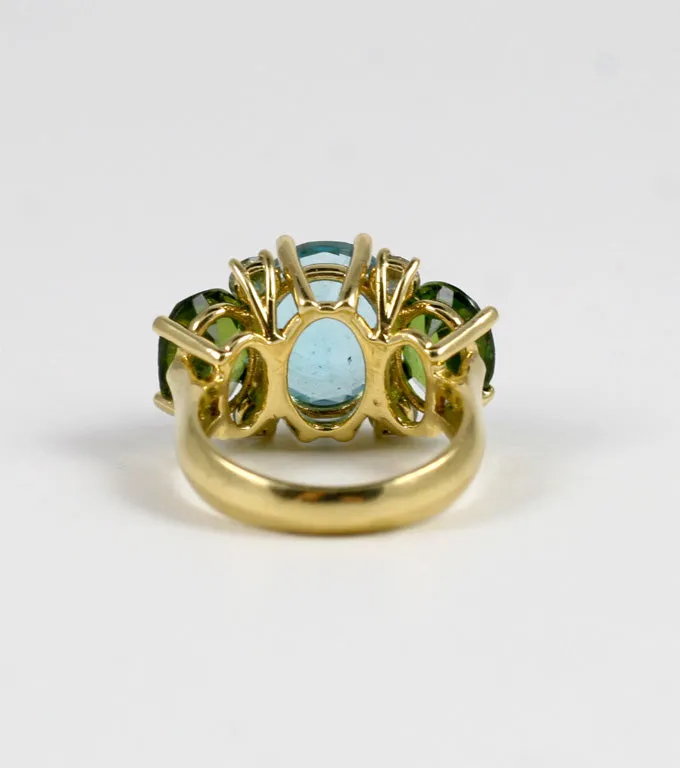 Large GUM DROP™ Ring with Citrine and Amethyst and Diamonds