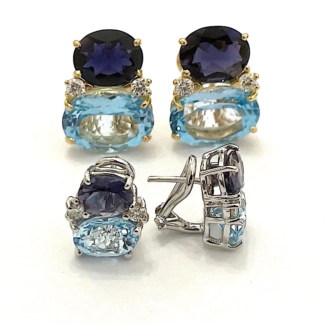 Large GUM DROP™ Ring with Citrine and Amethyst and Diamonds