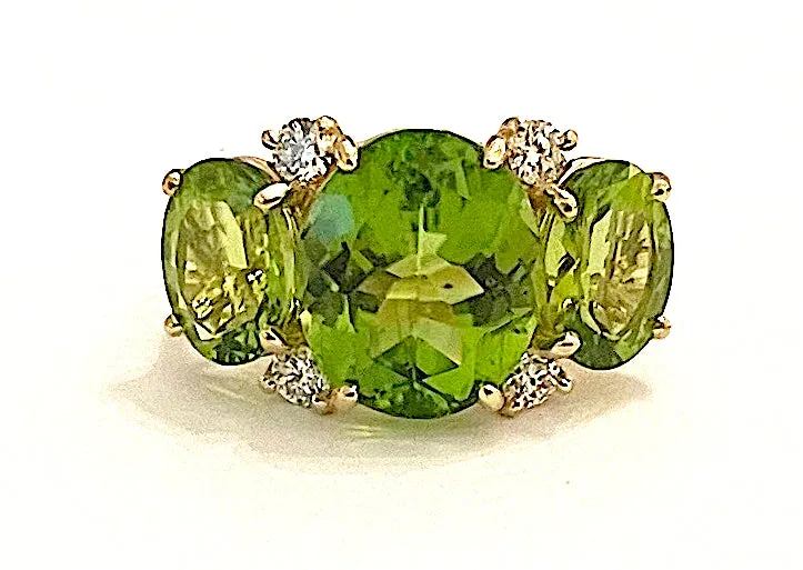Large GUM DROP™ Ring with Citrine and Amethyst and Diamonds