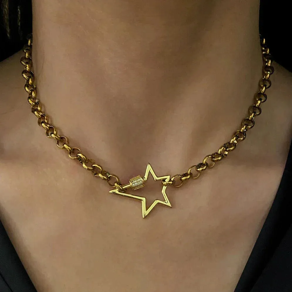 Lariat Chain Necklace, Pendant Necklace, Choker Necklace