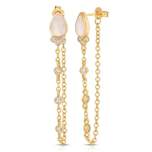 Lauren Earring Moonstone by Eight Five One Jewelry