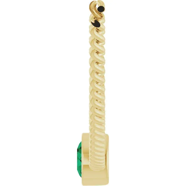 LG Emerald Bezel Necklace