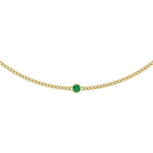 LG Emerald Bezel Necklace