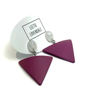 Magenta & Opal Earrings