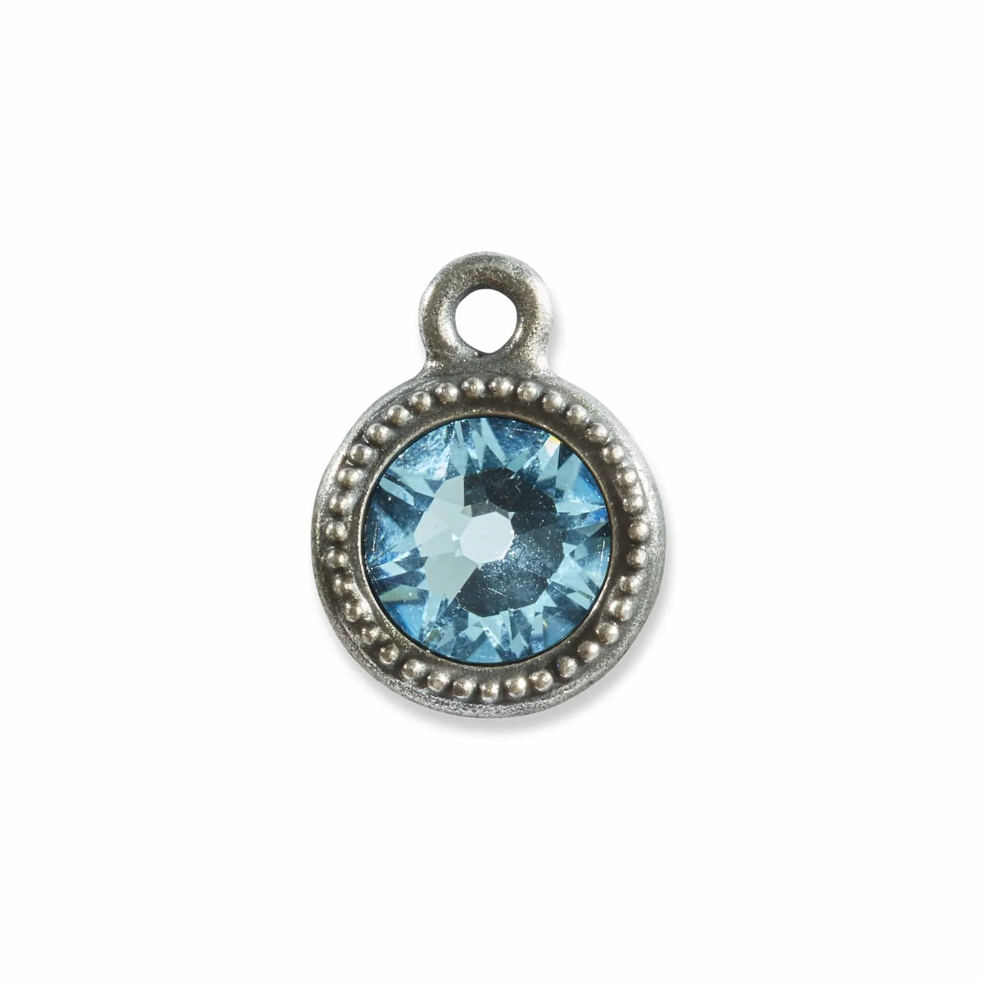 March Birthstone Aquamarine  Crystal Charm
