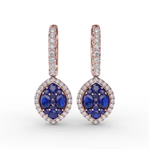 Marquise Shaped Dangle Earrings