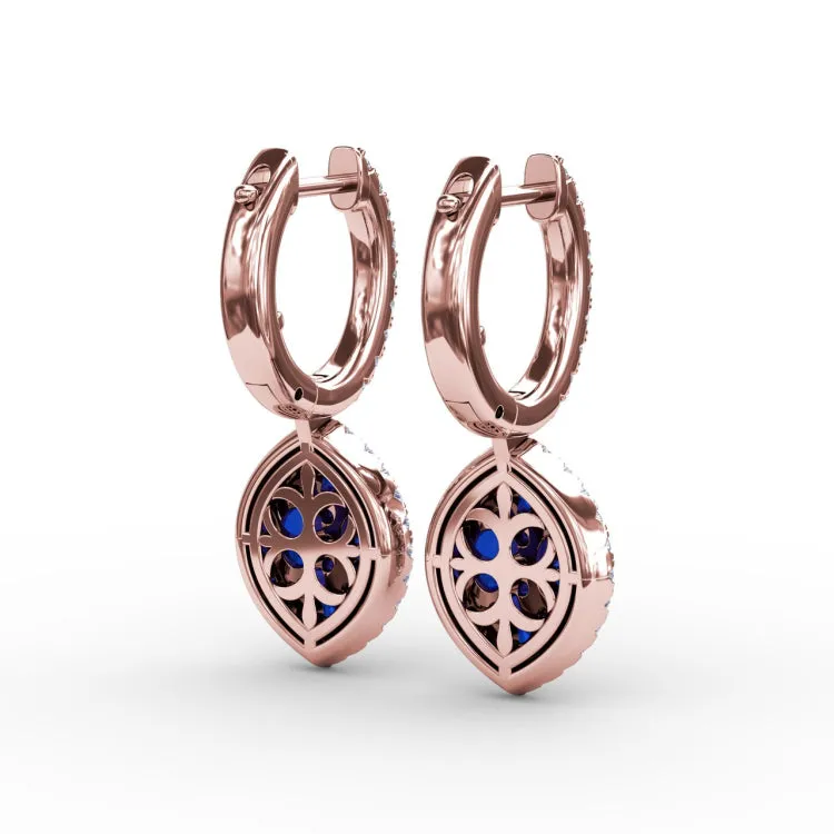 Marquise Shaped Dangle Earrings