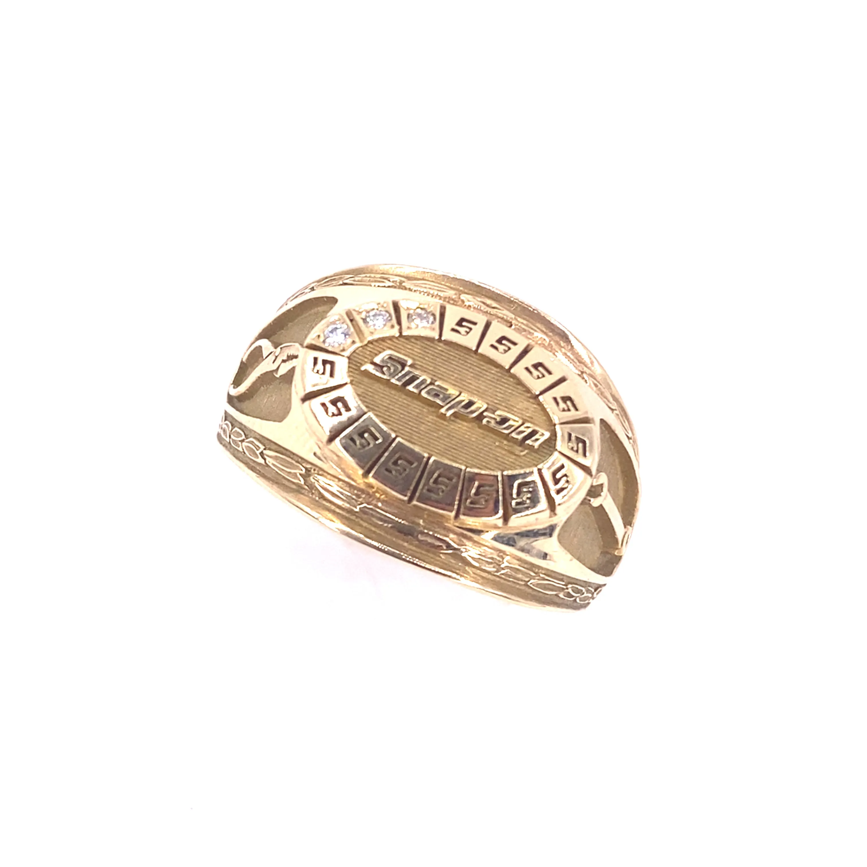 Men’s 10k Yellow Gold  Snap On Ring - Size P 14.3G