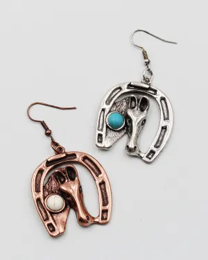 Metal Horse Earrings