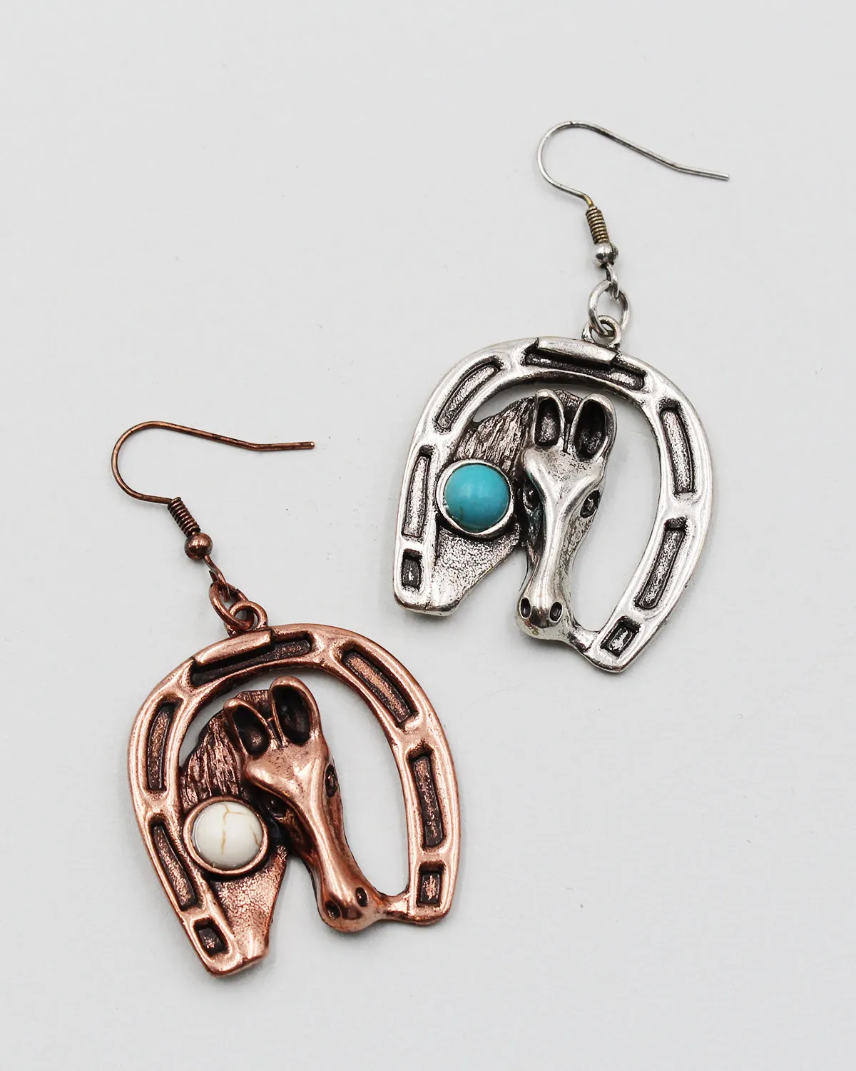 Metal Horse Earrings