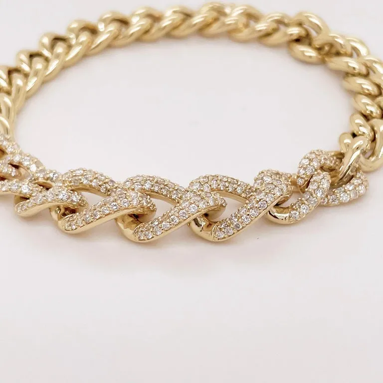 Miami Cuban Diamond Link Bracelet